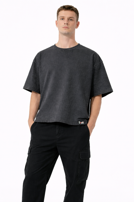 Faded Cropped Boxy Tee